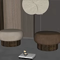 Modern sofa stool sofa stool combination 3d model