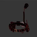 Black Pet Collar With Electronic Device And Adjustable Metal Strap Components