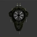 Futuristic Sleek Spaceship Model With Metallic Surface Streamlined Design And Detailed Texture