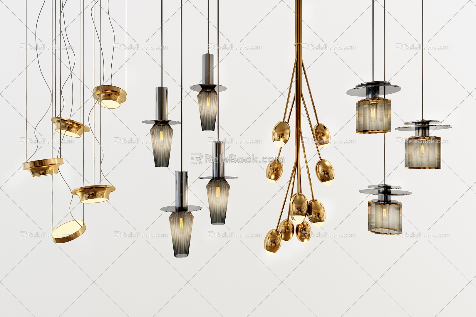 Modern chandelier 3d model