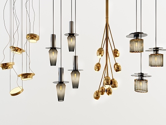 Modern chandelier 3d model