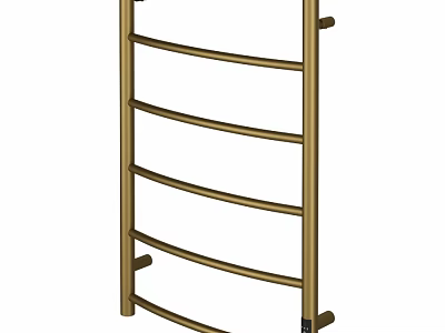 Gold Curved Multi Layer Bathroom Towel Rack as Essential Bathroom Accessory 3d model