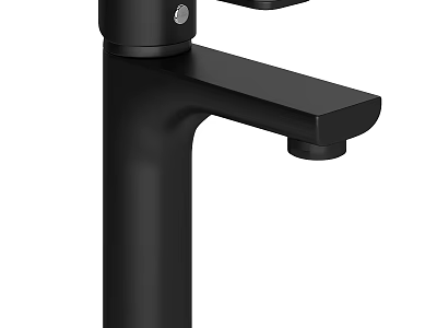 Modern Black Single Handle Faucet With Sleek Design For Bathroom Or Kitchen 3d model