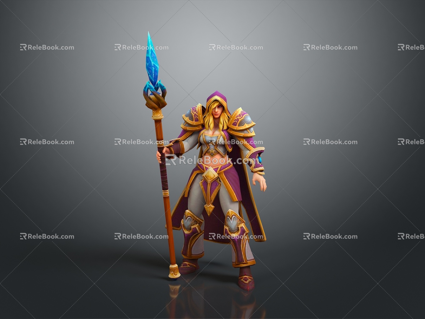 Female Elf Cartoon Witch Magic Witch Magic Girl Magician Elf Mage Warlock Wizard 3d model