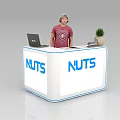 Reception Desk Front Desk Information Desk Information Desk Bar Table Exhibition Front Desk Bar 3d model