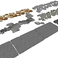 New Chinese Style Green Slab Ting Step 3d model