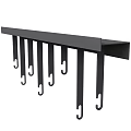 Black Wall Mounted Multiple Hooks With Sleek Design For Home Organizing