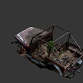 The burned jeep 3d model