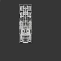 Red Semi Truck With Front Grille Design And Silver Wheels On Gray Background