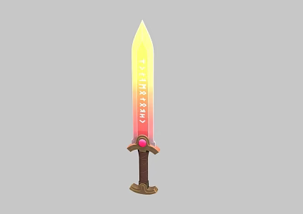 Cartoon sword weapon cold weapon lightsaber forged sword magic weapon 3d model