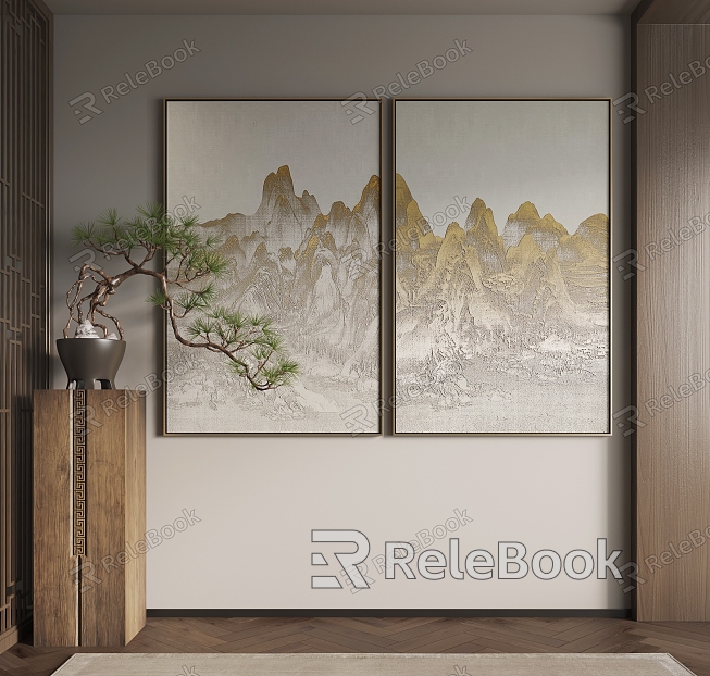 New Chinese Hanging Paintings Chinese Hanging Paintings model