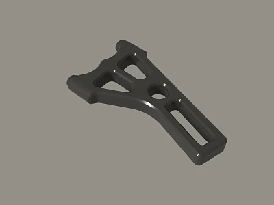 Black Industrial Mechanical Component With Multiple Holes And Structural Design Features 3d model