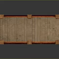 Wooden Arch Bridge With Curved Structure And Decorative Wooden Railings