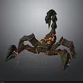 Scorpion Featuring Flame Like Textures On Body And Legs With Lava Effect