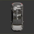White SUV Featuring Rugged Vintage Textured Body And Golden Alloy Wheels