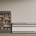 Upright And Chest Freezers With Various Food Items In Storage Space