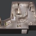 Clothing Store Showroom 3d model