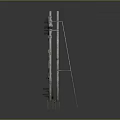 Industrial Style Home Furniture With Ladder Floor Lamp X Shaped Decorative Rack And Storage Box