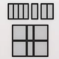 Modern Casement Windows Black Frame Design Multiple Panel Options And Sizes 3d model