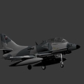 A4 Skyhawk aircraft 3d model