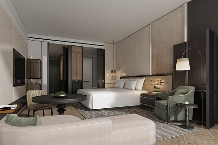 Hotel Rooms Modern Rooms 3d model