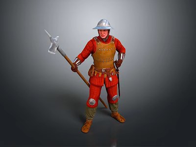 Modern Warrior Samurai Soldier Guard 3d model Modern Warrior Samurai Soldier Guard 3d model