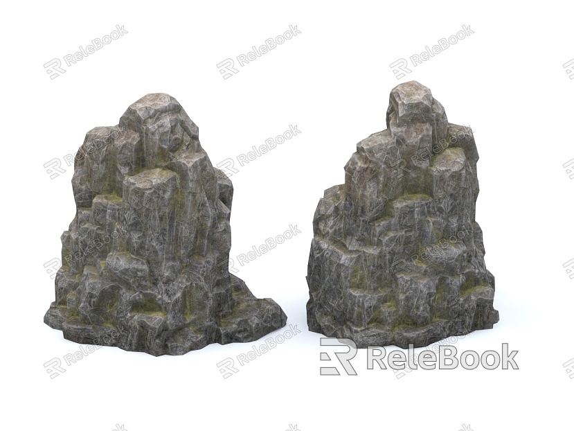 Rock stone rockery natural landscape model