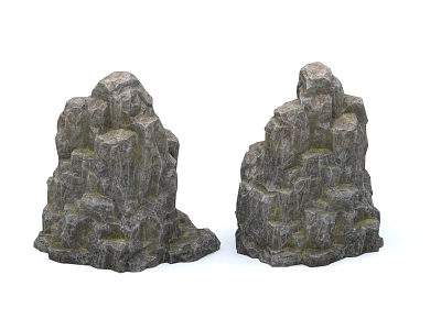 Rock stone rockery natural landscape 3d model