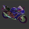 Motorcycle Two-wheeled Motorcycle Cross-country Motorcycle Road Race Motorcycle Motor Vehicle Transport 3d model