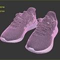 Navy Blue Lace Up Sports Shoes With White Stripes And Lightweight Cushioned Sole