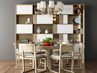 Modern Dining Table and Chair Combination model