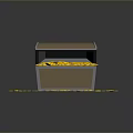 Open Wooden Chest Filled With Gold Coins And Scattered Around The Floor