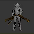 Futuristic Robots Design With Black And White Bodies And Long Weapons