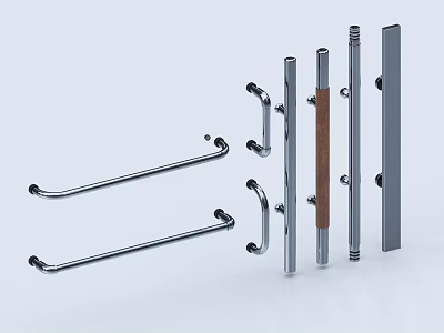 Stainless Steel Handrails And Grab Bars With Various Designs For Home Use 3d model