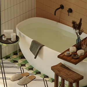 Modern Bathtub Internet Celebrity Bathroom Bathtub 3d model