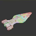 Futuristic Silver Gray Spaceship With Aerodynamic Design Blue Engines And Detailed Structure