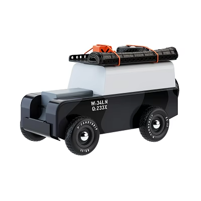 Electric Toy Off Road Truck with Black White Color and Roof Rolled Items 3d model Electric Toy Off Road Truck with Black White Color and Roof Rolled Items 3d model