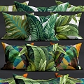 Modern Rainforest Fabric Pillow 3d model