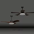 Elegant Modern Fan Lights With Bronze Blades And Ceiling Mounted Lighting Design