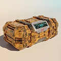 Weathered Rustic Tech Storage Box With Digital Display And Metallic Accents