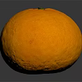 Single Fresh Ripe Orange with Bright Orange Hue on Black Surface Displaying Clear Reflection