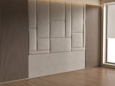 Modern Background Wall Modern Bedroom Bedside Background Soft Bag 3d model