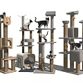 Modern cat climbing frame 3d model