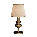 Elegant Table Lamp With Gold Metal Base And Cream Fabric Shade Design