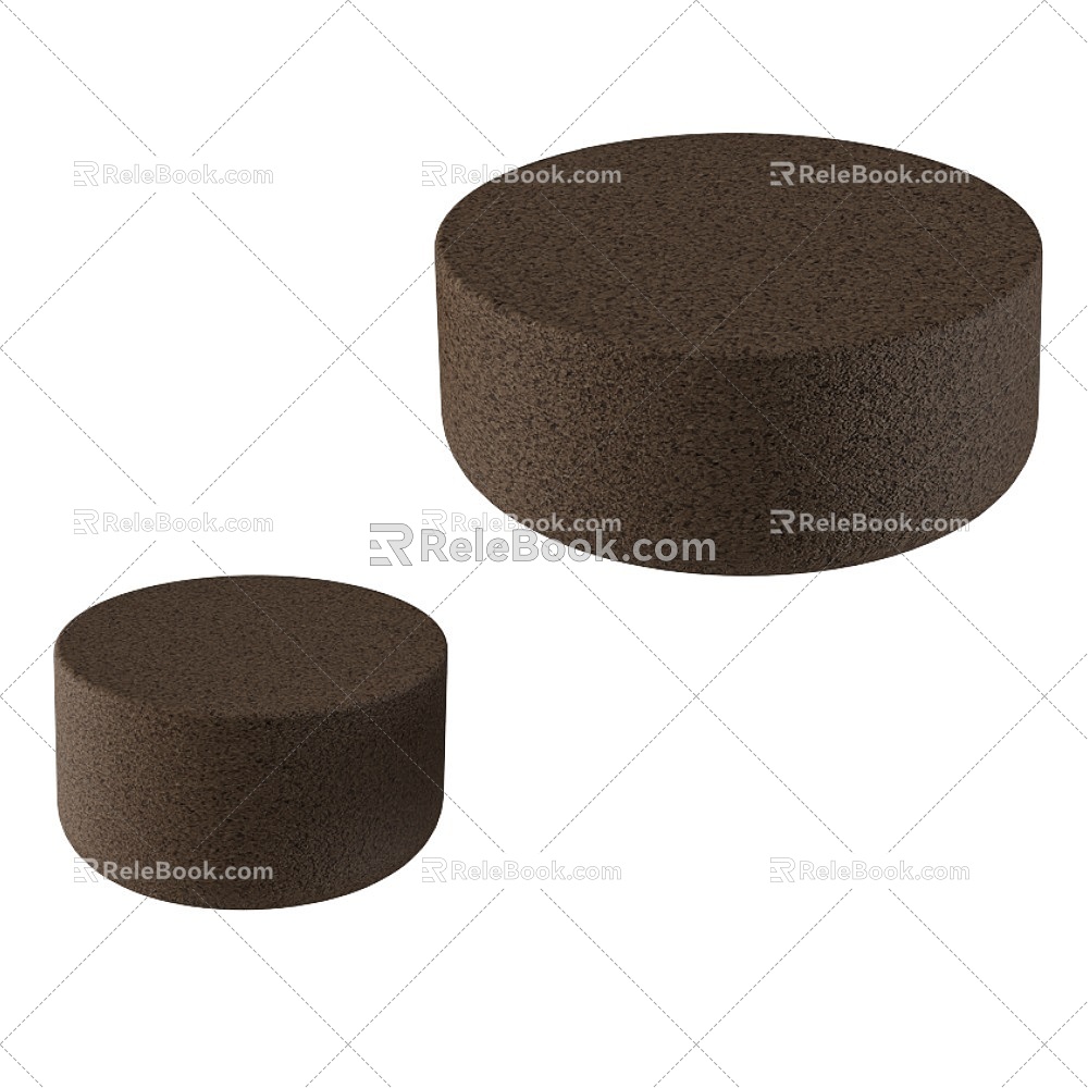 Terra Modern Brown Ottoman 18 3d model