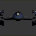 Advanced Blue And Gray Cosmic Spaceship With Aerodynamic Wings And Thrusters