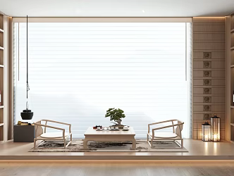 New Chinese Tea Room 3d model