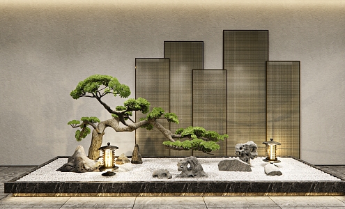 New Chinese Style Plant End Scene Combination 3d model