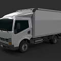 Modern White Box Truck For Commercial Cargo Delivery And Transport