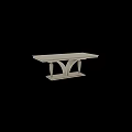 Elegant Modern Dining Table With White Tabletop And Golden Legs Design